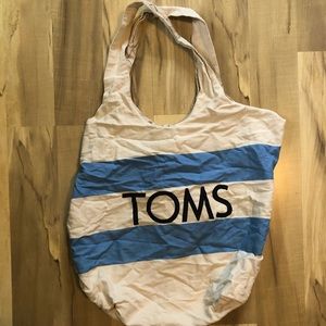 TOMS reusable tote⚪️🔵